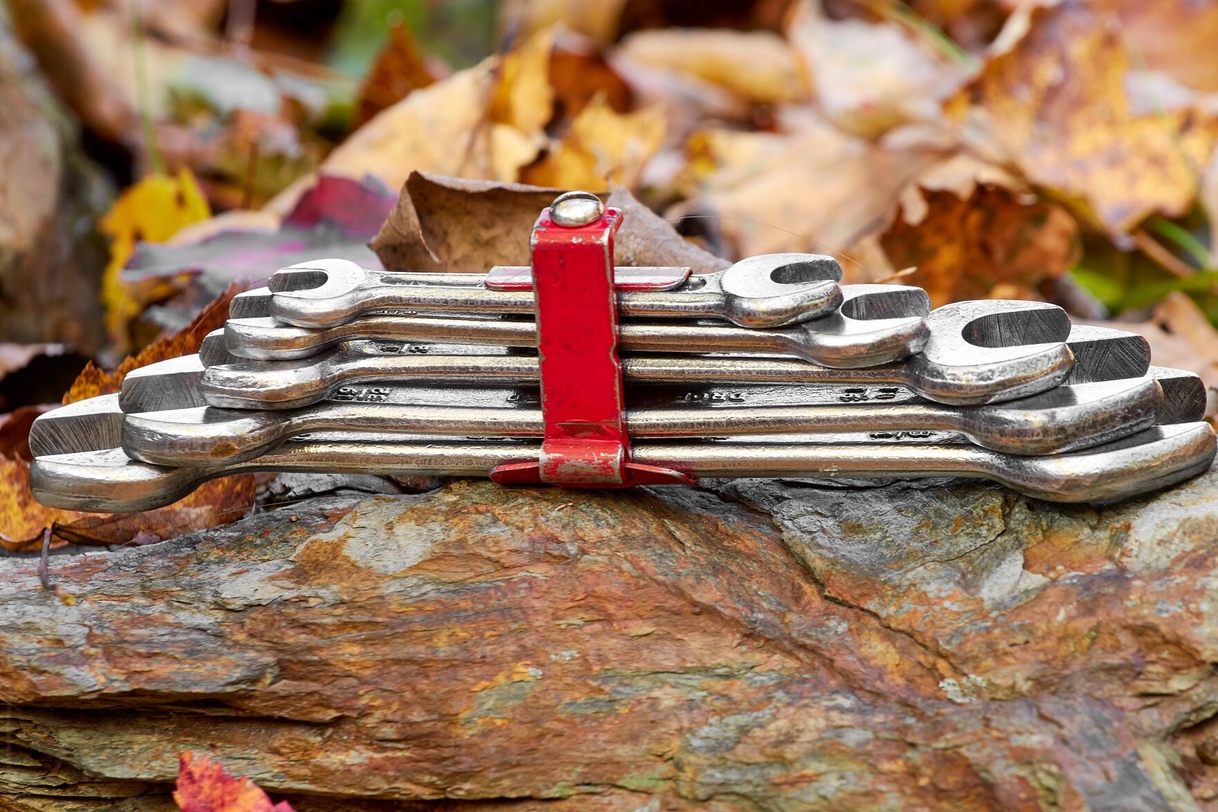 Vintage wrench set 5 piece standard open end wrench set made in the usa
