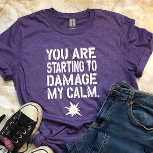 You are starting to damage my calm Shirt, Unisex Tshirt, Serenity, Geeky T-Shirt for Men and Women, Space Fantasy