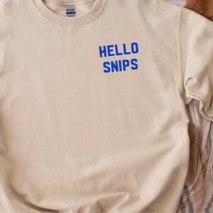 Hello Snips, Space fantasy crewneck sweatshirt, Geeky T-Shirt, Unisex Star Tee, Sky Guy