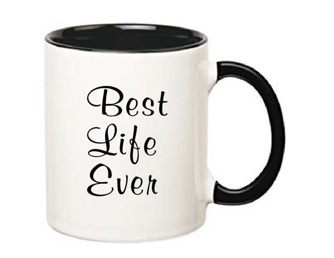 Vinyl Mug Decals Best Life Ever JW Mugs Vinyl Stickers Etsy