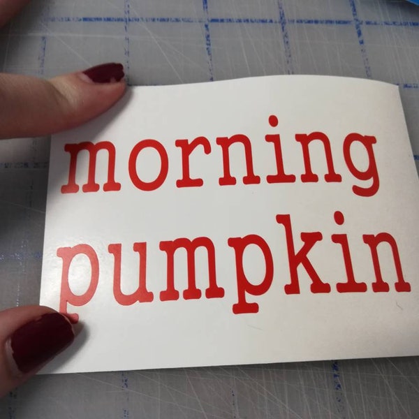 Morning Pumpkin Mug Decal, Custom Coffee Mug sticker, Vinyl Sticker, Fall Decor, Autumn Decor, Pumpkin Mug, Fall Mug, Fall Water Bottle