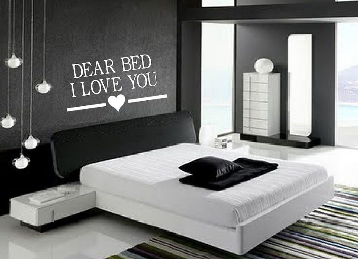 Dear Bed I Love You Wall Decal Bedroom Decor - Etsy