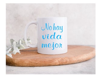 No Hay Vida Mejor mug decals, Spanish decals, JW gifts, pioneer gifts, jw Spanish decor, custom mug decals, vinyl stickers