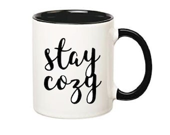 Stay Cozy Vinyl Decal - Winter Mug Sticker - 2.7x3 in