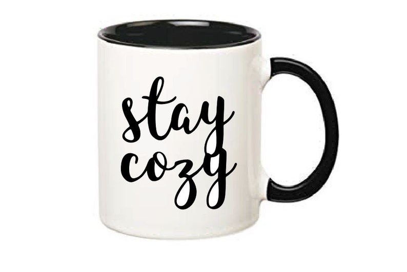 Vinyl Mug Decals Stay Cozy Winter Mugs Vinyl Stickers Etsy
