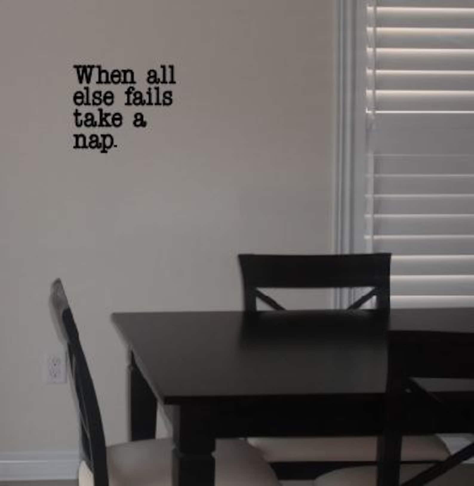 When all else fails take a nap wall decal Etsy