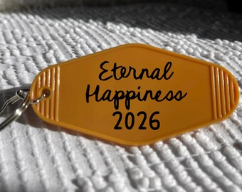 Eternal Happiness Convention Gift, 2026 International Convention Keychain, Retro Motel Keychain, JW gifts, Baptism Gifts