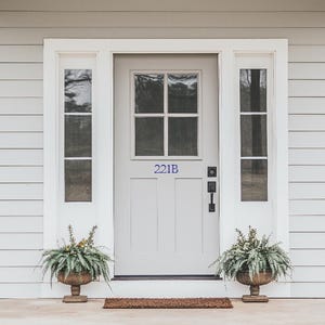 Custom Address Door Decal, Address Door Vinyl Sticker, Front Door Sign, Cute Front Porch Decor, Removable Sign for Apartments, Dorms