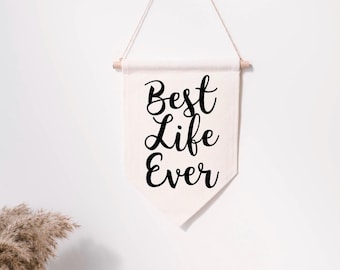 Best Life Ever banner, Bedroom Decor, JW Decor, Pennant Flag, Banner Wall Hanging, Pioneer Gift, JW Gifts, JW Wall Art, Pioneer School Gift