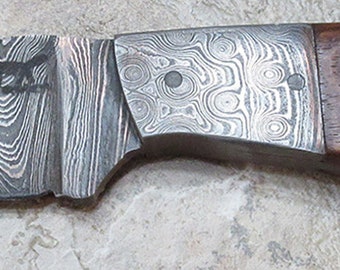 Laughing Coyote Knives Damascus Utility (Leopardwood 2023)