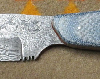Laughing Coyote Knives Damascus Cowhand (Denim)