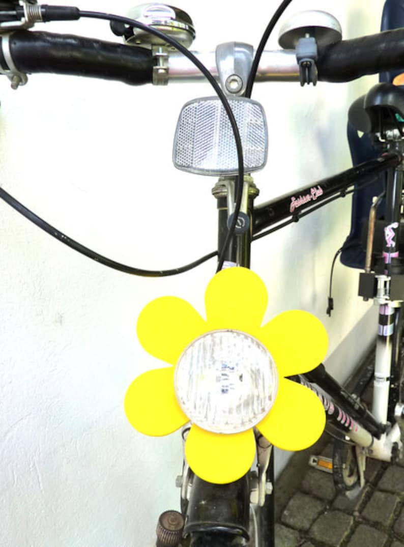 3 Flowers for bicycle lamp The Big Happy Flower image 1