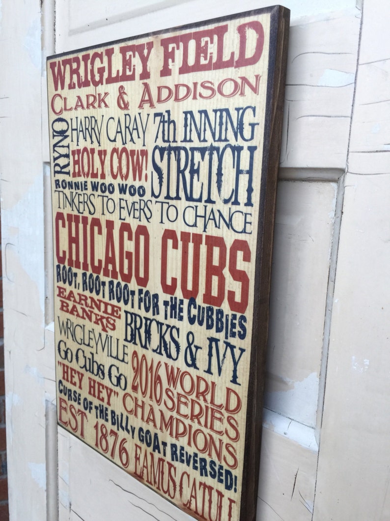 Chicago Cubs 2016 World Series Champions Gift For Dad Cubs Etsy