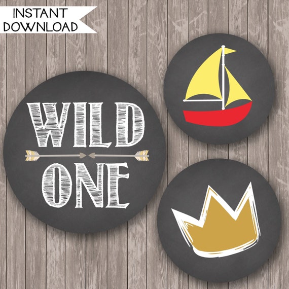 Where The Wild Things Are Cupcake Toppers First Birthday Etsy