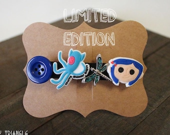 Coraline Hair Clip | Coraline Hair Barrette | Coraline Magic Dragon Fly Clip | Coraline Squid Cyclops Toy What's Shakin' Baby? Hair Clip