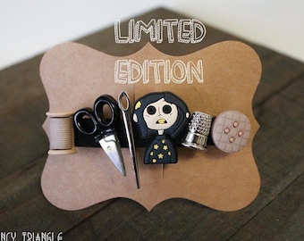 Coraline Hair Clip | Coraline Hair Barrette | Coraline Jones Hair Clip | Coraline Button Eyes Hair Clip | Coraline Star Sweater Hair Clip