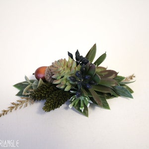 CUSTOM Bridal Hair Comb Message Me Your CustomPlease Read Description Handmade Succulent & Foliage Bridal Comb faux succulent, floral image 6