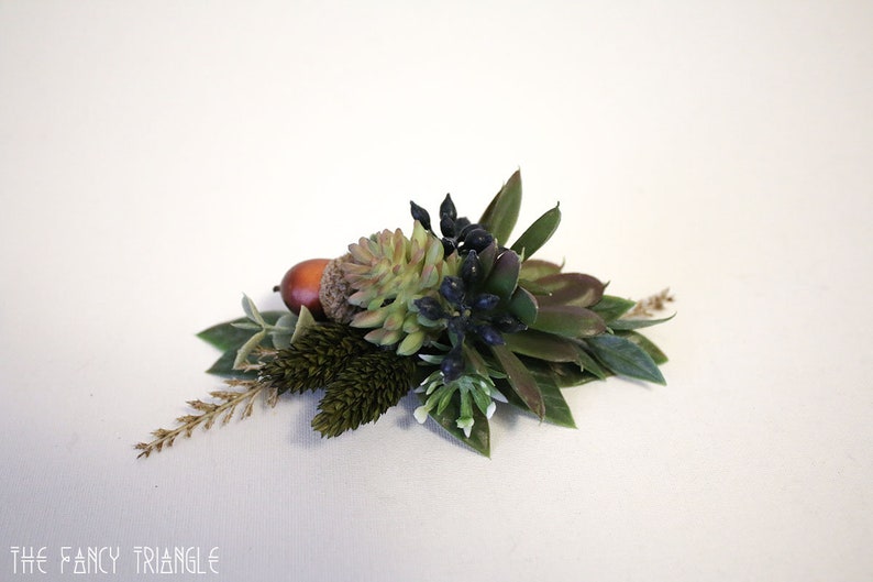 CUSTOM Bridal Hair Comb Message Me Your CustomPlease Read Description Handmade Succulent & Foliage Bridal Comb faux succulent, floral image 6