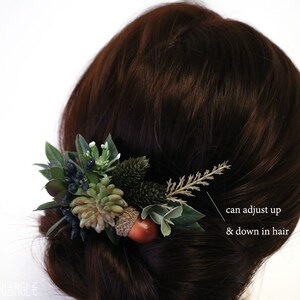 CUSTOM Bridal Hair Comb Message Me Your CustomPlease Read Description Handmade Succulent & Foliage Bridal Comb faux succulent, floral image 2