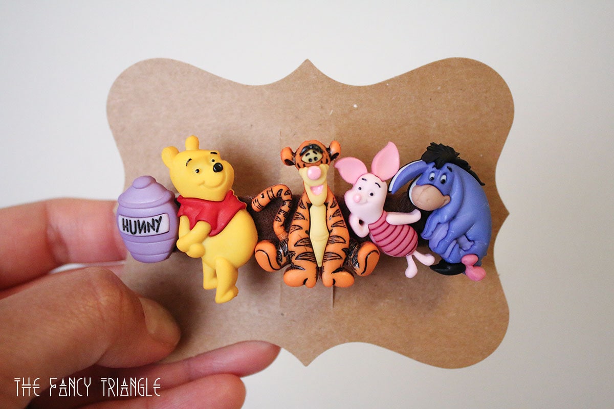 Disney Winnie the Pooh Tigger & Eeyore Butterfly Claw Hair Clip Set Disney main image 4