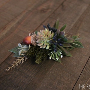 CUSTOM Bridal Hair Comb Message Me Your CustomPlease Read Description Handmade Succulent & Foliage Bridal Comb faux succulent, floral image 9