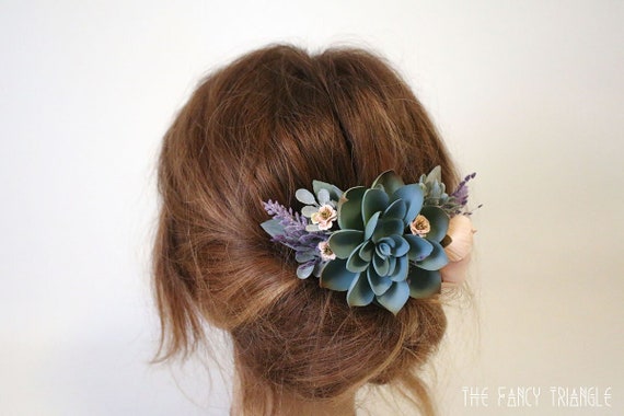 CUSTOM Succulent Bridal Hair Comb- *please Read Listing and  display picture 2