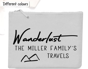 Travel Wallet, Personalised Wanderlust Document Holder, Mr and Mrs Travel Organiser, PERSONALISED Wedding Gift, Custom Passport Holder him