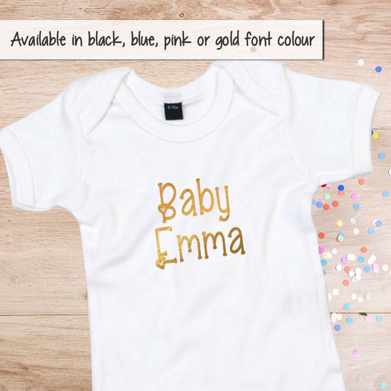 personalised girl baby grow