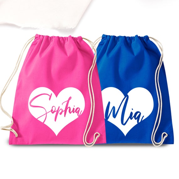 CUSTOM COTTON DRAWSTRING BAG GYM SAC GYMSAC PE KIT BAG SCHOOL NURSERY BOYS