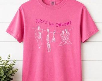 Surfs Up Cowboy gesticktes T-Shirt