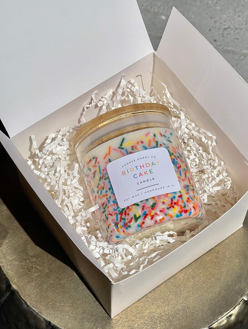 Birthday Cake Candle / Birthday Gift Candle / Handmade Etsy