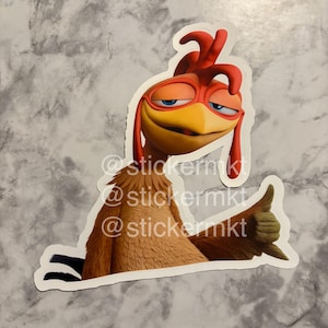 Chicken Joe Sticker – Surf’s Up Vinyl Decal – Funny Cartoon Chicken Waterproof Sticker
