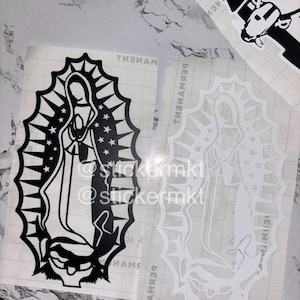 Virgin Mary Car/Window Decal | Our Lady of Guadalupe Vinyl Sticker | Religious Faith Sticker