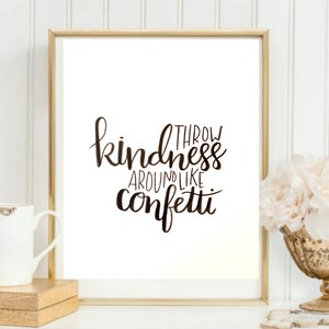 Throw Kindness Around Like Confetti Quote Painting - Etsy