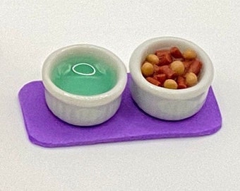 1:12 Dog or Cat Food Set