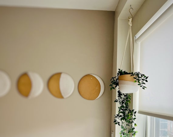 Hanging orb planter -ceramic - with drainage hole- different sizes and styles available