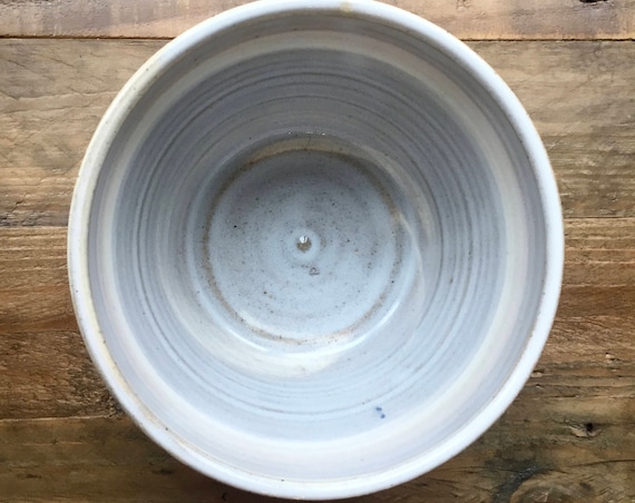 ceramic bowl - beige and white marbled clay-kitchenware