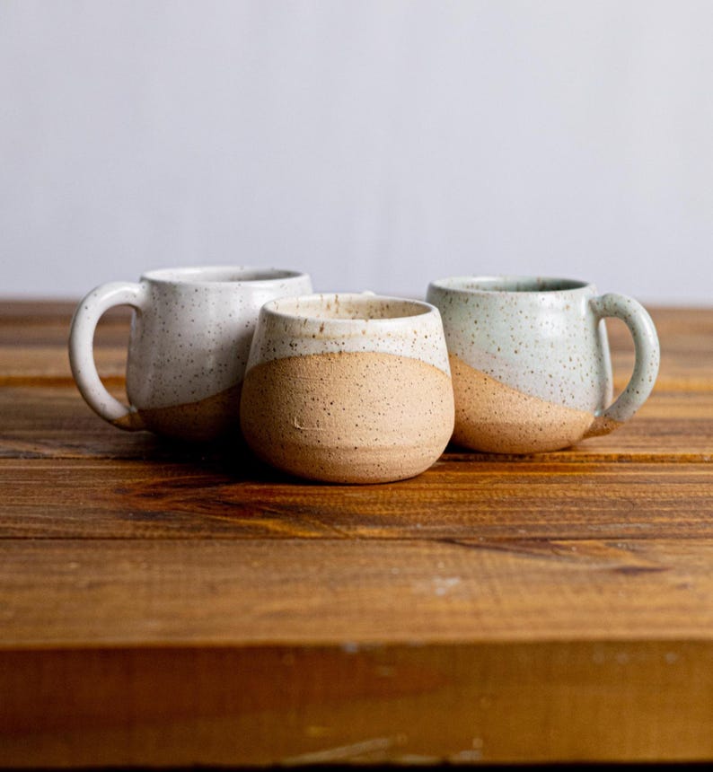 Round-Bottom Espresso Mug - handmade small coffee cups-Unique Stoneware Kitchenware- 4oz image 7