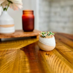 Matchstick Holder - Handmade Ceramic - Strike-On-Side Design - Multiple Color Options