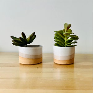 Mini Succulent Pots 2-pack Handmade Ceramic image 5