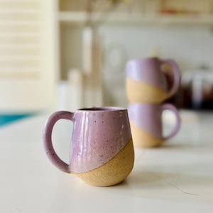 Handmade Ceramic Coffee Mug: 12 oz Stoneware Cup with Handle