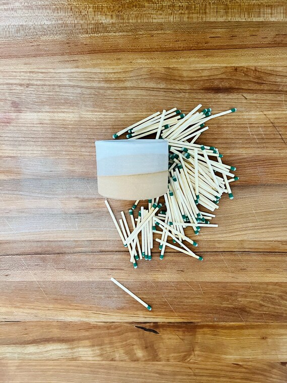ceramic Matchstick holder- Strike on side- multiple sizes and colors
