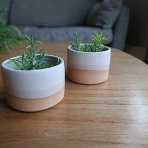 Mini Succulent Pots 2-pack Handmade Ceramic image 4