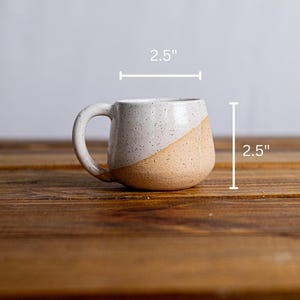 Round-Bottom Espresso Mug - handmade small coffee cups-Unique Stoneware Kitchenware- 4oz image 6