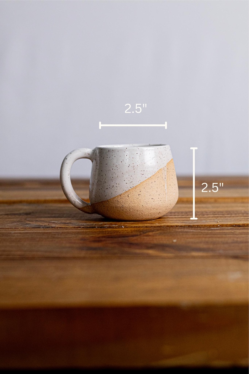 Round-Bottom Espresso Mug - handmade small coffee cups-Unique Stoneware Kitchenware- 4oz image 6