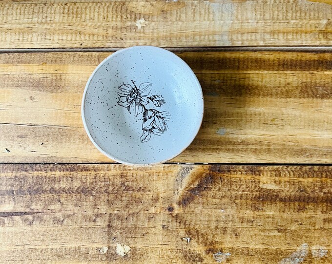 Floral Ramekin - White - Handmade Ceramic Kitchenware