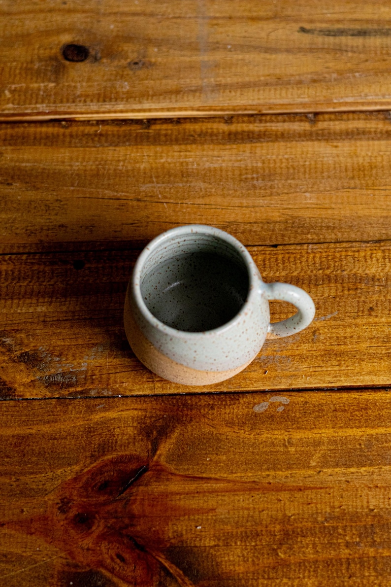 Round-Bottom Espresso Mug - handmade small coffee cups-Unique Stoneware Kitchenware- 4oz image 8