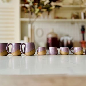 Round-Bottom Espresso Mug - handmade small coffee cups-Unique Stoneware Kitchenware- 4oz image 10