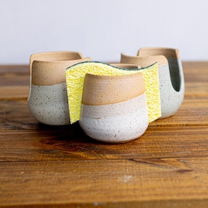 Handmade Ceramic Sponge Holder – Kitchen Decor, Gift for Home, Modern Sink Accessory, Unique Pottery Sponge Holder