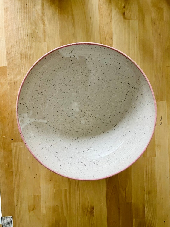 SECONDS_ceramic bowl- pink-fruit bowl- popcorn bowl-multipurpose dish-kitchenware- bowls- White